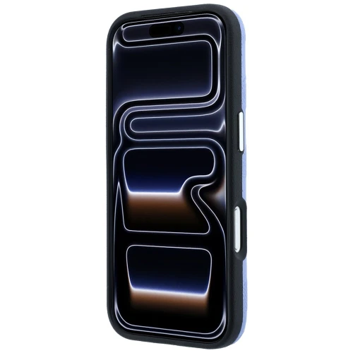 Etui Karl Lagerfeld Grained Mono Resin Logo do iPhone 18 Pro Max / 17 Pro Max do MagSafe, niebieskie