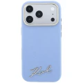 Etui Karl Lagerfeld Lagerfeld Saffiano Small Script Metal Logo do iPhone 18 Pro / 17 Pro do MagSafe, niebieskie