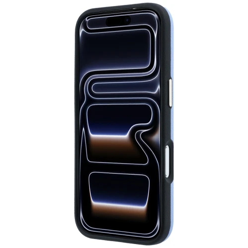Etui Karl Lagerfeld Lagerfeld Saffiano Small Script Metal Logo do iPhone 18 Pro / 17 Pro do MagSafe, niebieskie