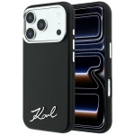 Etui Karl Lagerfeld Saffiano Small Script Metal Logo do iPhone 18 Pro Max / 17 Pro Max do MagSafe, czarne