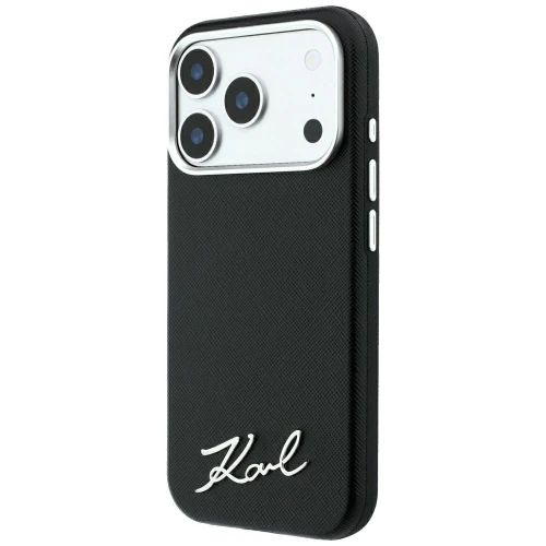 Etui Karl Lagerfeld Lagerfeld Saffiano Small Script Metal Logo do iPhone 18 Pro Max / 17 Pro Max do MagSafe, czarne