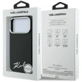 Etui Karl Lagerfeld Lagerfeld Saffiano Small Script Metal Logo do iPhone 18 Pro Max / 17 Pro Max do MagSafe, czarne