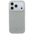 Etui Karl Lagerfeld Lagerfeld Saffiano Small Script Metal Logo do iPhone 18 Pro Max / 17 Pro Max do MagSafe, beżowe