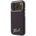 Etui Karl Lagerfeld Lagerfeld Saffiano Small Script Metal Logo do iPhone 18 Pro Max / 17 Pro Max do MagSafe, burgundowe