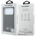 Etui Karl Lagerfeld Lagerfeld Saffiano Small Script Metal Logo do iPhone 18 Pro Max / 17 Pro Max do MagSafe, burgundowe