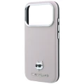 Etui Karl Lagerfeld Grained Choupette Head Metal do iPhone 18 Pro / 17 Pro do MagSafe, różowe