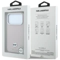 Etui Karl Lagerfeld Grained Choupette Head Metal do iPhone 18 Pro Max / 17 Pro Max do MagSafe, różowe