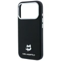 Etui Karl Lagerfeld Grained Choupette Head Metal do iPhone 18 Pro / 17 Pro do MagSafe, czarne