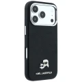 Etui Karl Lagerfeld Grained Choupette Head Metal do iPhone 18 Pro Max / 17 Pro Max do MagSafe, czarne