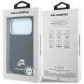 Etui Karl Lagerfeld Grained Choupette Head Metal do iPhone 18 Pro Max / 17 Pro Max do MagSafe, czarne
