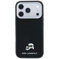 Etui Karl Lagerfeld Grained Choupette Head Metal do iPhone 18 Pro Max / 17 Pro Max do MagSafe, czarne
