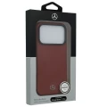 Etui Mercedes Leather Semi Wrap Wood Effect MagSafe do iPhone 18 Pro Max / 17 Pro Max, burgundowe (1/5)