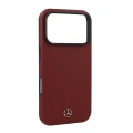 Etui Mercedes Leather Semi Wrap Wood Effect MagSafe do iPhone 18 Pro Max / 17 Pro Max, burgundowe (2/5)