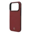 Etui Mercedes Leather Semi Wrap Wood Effect MagSafe do iPhone 18 Pro Max / 17 Pro Max, burgundowe (3/5)
