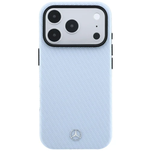 Etui Mercedes Leather Semi Wrap Wood Effect MagSafe do iPhone 18 Pro Max / 17 Pro Max, niebieskie (3/8)