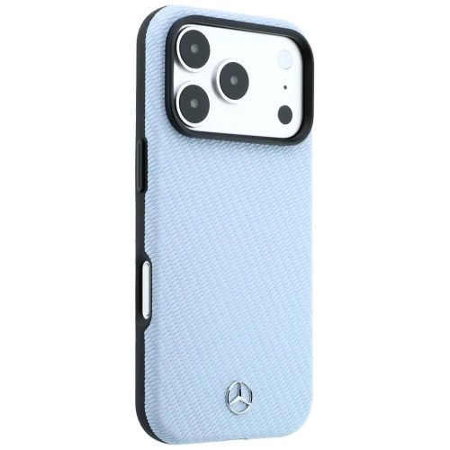 Etui Mercedes Leather Semi Wrap Wood Effect MagSafe do iPhone 18 Pro Max / 17 Pro Max, niebieskie (4/8)