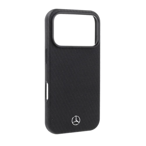 Etui Mercedes Leather Semi Wrap Wood Effect MagSafe do iPhone 18 Pro / 17 Pro, czarne (3/5)