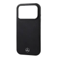 Etui Mercedes Leather Semi Wrap Wood Effect MagSafe do iPhone 18 Pro / 17 Pro, czarne (4/5)