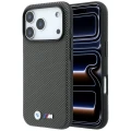 Etui BMW M Quadrille Kevlar Metal Logo MagSafe do iPhone 18 Pro Max / 17 Pro Max, szare (1/8)