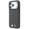Etui BMW M Quadrille Kevlar Metal Logo MagSafe do iPhone 18 Pro Max / 17 Pro Max, szare (2/8)