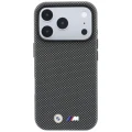 Etui BMW M Quadrille Kevlar Metal Logo MagSafe do iPhone 18 Pro Max / 17 Pro Max, szare (3/8)
