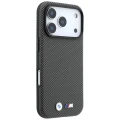 Etui BMW M Quadrille Kevlar Metal Logo MagSafe do iPhone 18 Pro Max / 17 Pro Max, szare (4/8)
