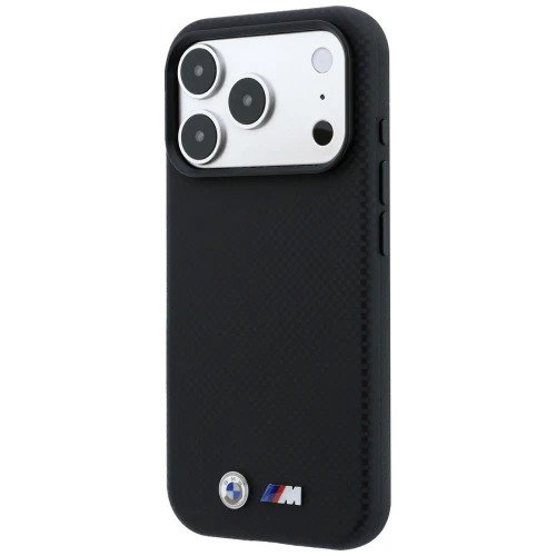 Etui BMW M Quadrille Kevlar Metal Logo MagSafe do iPhone 18 Pro Max / 17 Pro Max, czarne (2/8)