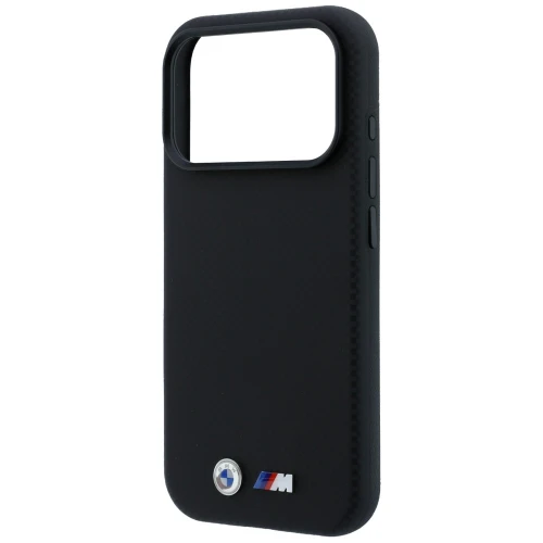 Etui BMW M Quadrille Kevlar Metal Logo MagSafe do iPhone 18 Pro Max / 17 Pro Max, czarne (6/8)