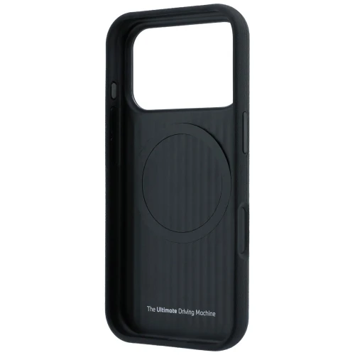 Etui BMW M Quadrille Kevlar Metal Logo MagSafe do iPhone 18 Pro / 17 Pro, czarne (7/8)
