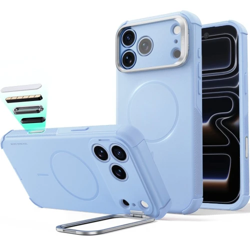 Etui ESR Cyber Tough Case Kickstand do MagSafe do iPhone 18 Pro / 17 Pro, jasnoniebieskie (1/7)