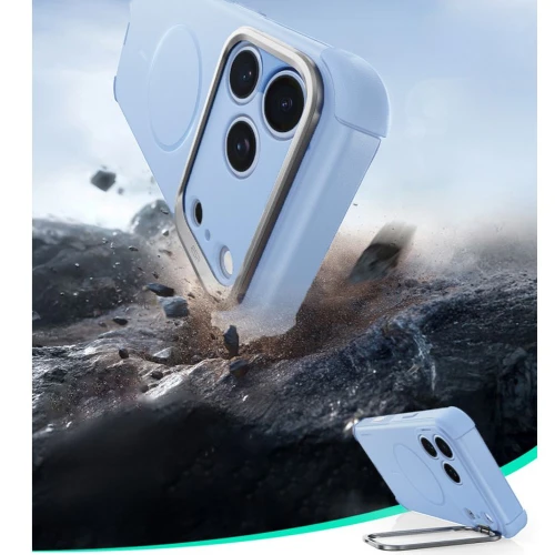 Etui ESR Cyber Tough Case Kickstand do MagSafe do iPhone 18 Pro / 17 Pro, jasnoniebieskie (2/7)