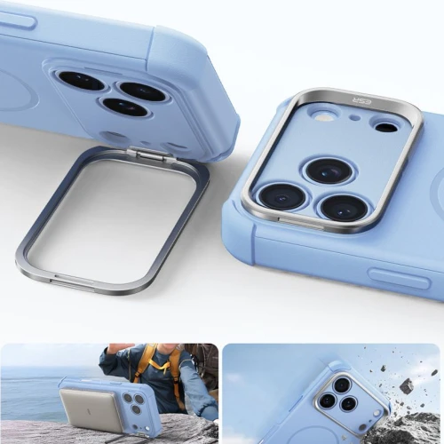 Etui ESR Cyber Tough Case Kickstand do MagSafe do iPhone 18 Pro / 17 Pro, jasnoniebieskie (4/7)