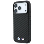 Etui BMW M Carbon Metal Logo MagSafe do iPhone 18 Pro Max / 17 Pro Max, czarne
