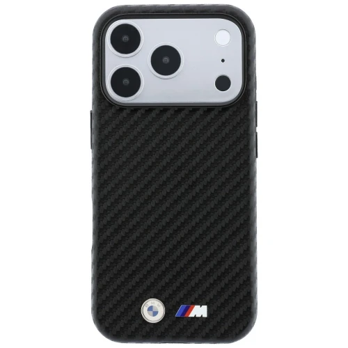 Etui BMW M Carbon Metal Logo MagSafe do iPhone 18 Pro Max / 17 Pro Max, czarne (2/8)
