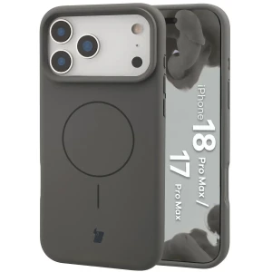 Silikonowe etui z pierścieniem magnetycznym Bizon Soft Case Magnetic do iPhone 18 Pro Max / 17 Pro Max, grafitowe