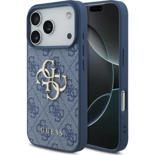 Etui Guess 4G Big Logo do iPhone 18 Pro / 17 Pro, niebieskie