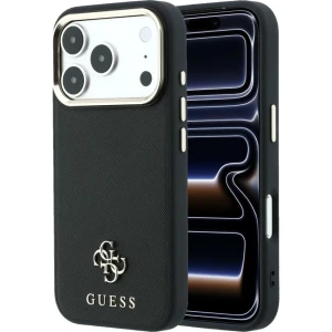 Etui Guess Saffiano Small 4G Classic Logo do iPhone 18 Pro Max / 17 Pro Max do MagSafe, czarne