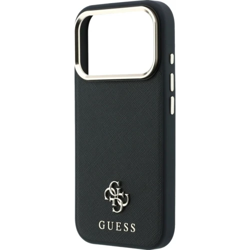Etui Guess Saffiano Small 4G Classic Logo do iPhone 18 Pro Max / 17 Pro Max do MagSafe, czarne