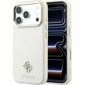 Etui Guess Saffiano Small 4G Classic Logo do iPhone 18 Pro Max / 17 Pro Max do MagSafe, beżowe