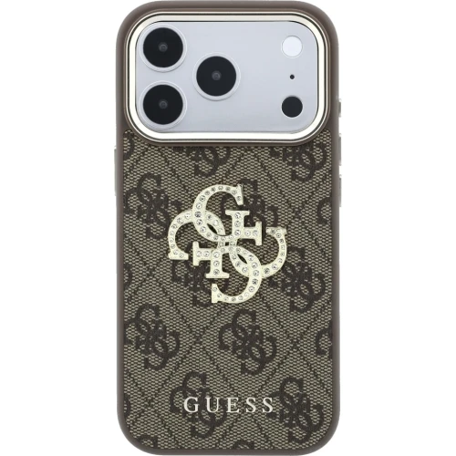 Etui Guess 4G Big Strass Logo 4G Classic Logo do iPhone 18 Pro Max / 17 Pro Max, brązowe