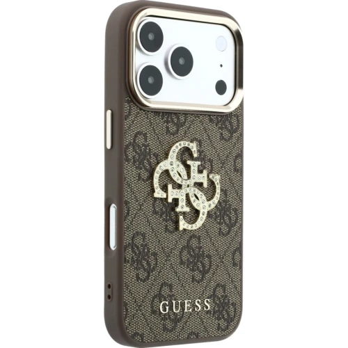 Etui Guess 4G Big Strass Logo 4G Classic Logo do iPhone 18 Pro Max / 17 Pro Max, brązowe