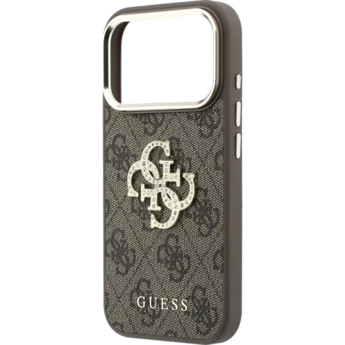 Etui Guess 4G Big Strass Logo 4G Classic Logo do iPhone 18 Pro Max / 17 Pro Max, brązowe