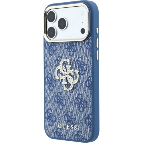 Etui Guess 4G Big Strass Logo 4G Classic Logo do iPhone 18 Pro / 17 Pro, niebieskie