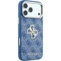 Etui Guess 4G Big Strass Logo 4G Classic Logo do iPhone 18 Pro / 17 Pro, niebieskie