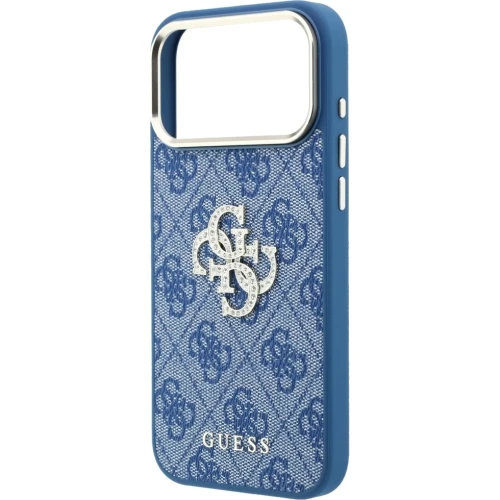Etui Guess 4G Big Strass Logo 4G Classic Logo do iPhone 18 Pro / 17 Pro, niebieskie