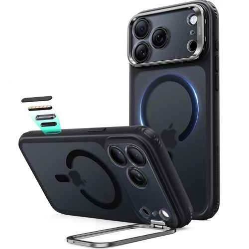 Etui ESR Classic Hybrid Kickstand do MagSafe do iPhone 18 Pro Max / 17 Pro Max, czarno-przydymione (2/6)