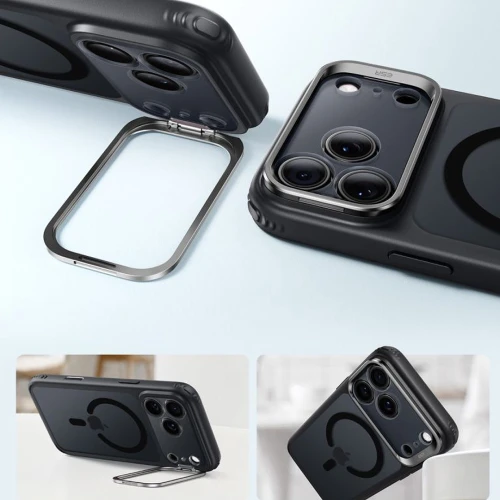 Etui ESR Classic Hybrid Kickstand do MagSafe do iPhone 18 Pro Max / 17 Pro Max, czarno-przydymione (3/6)