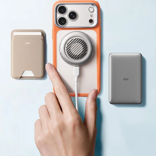 Etui ESR Classic Hybrid Kickstand do MagSafe do iPhone 18 Pro / 17 Pro, pomarańczowo-przydymione (6/6)