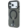 Etui BMW M IML Frosted Metal Logo Trims MagSafe do iPhone 18 Pro / 17 Pro, przezroczysto czarne (1/8)