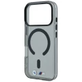Etui BMW M IML Frosted Metal Logo Trims MagSafe do iPhone 18 Pro / 17 Pro, przezroczysto czarne (2/8)